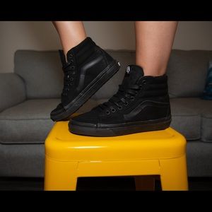 Black high top vans size 6.5
